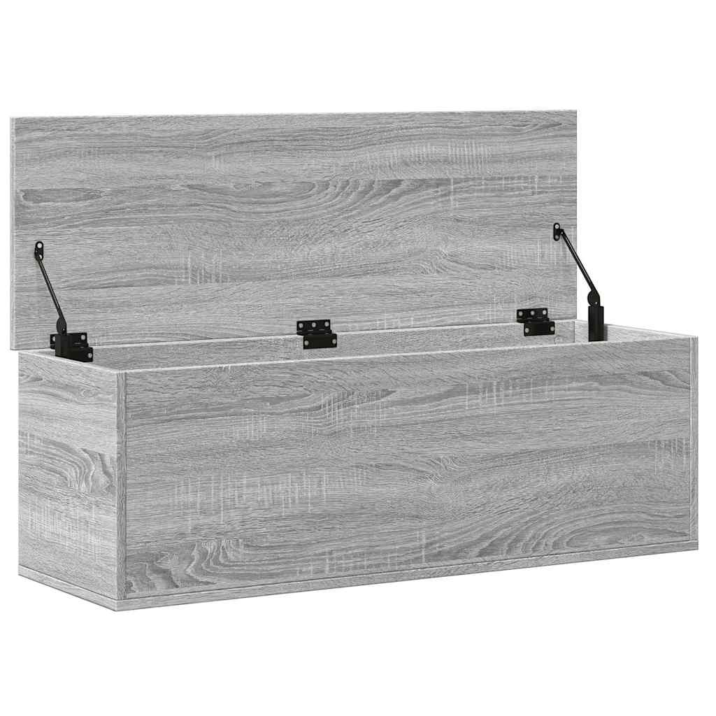 vidaXL Skrzynia, szary dąb sonoma, 102x35x35, materiał drewnopochodny