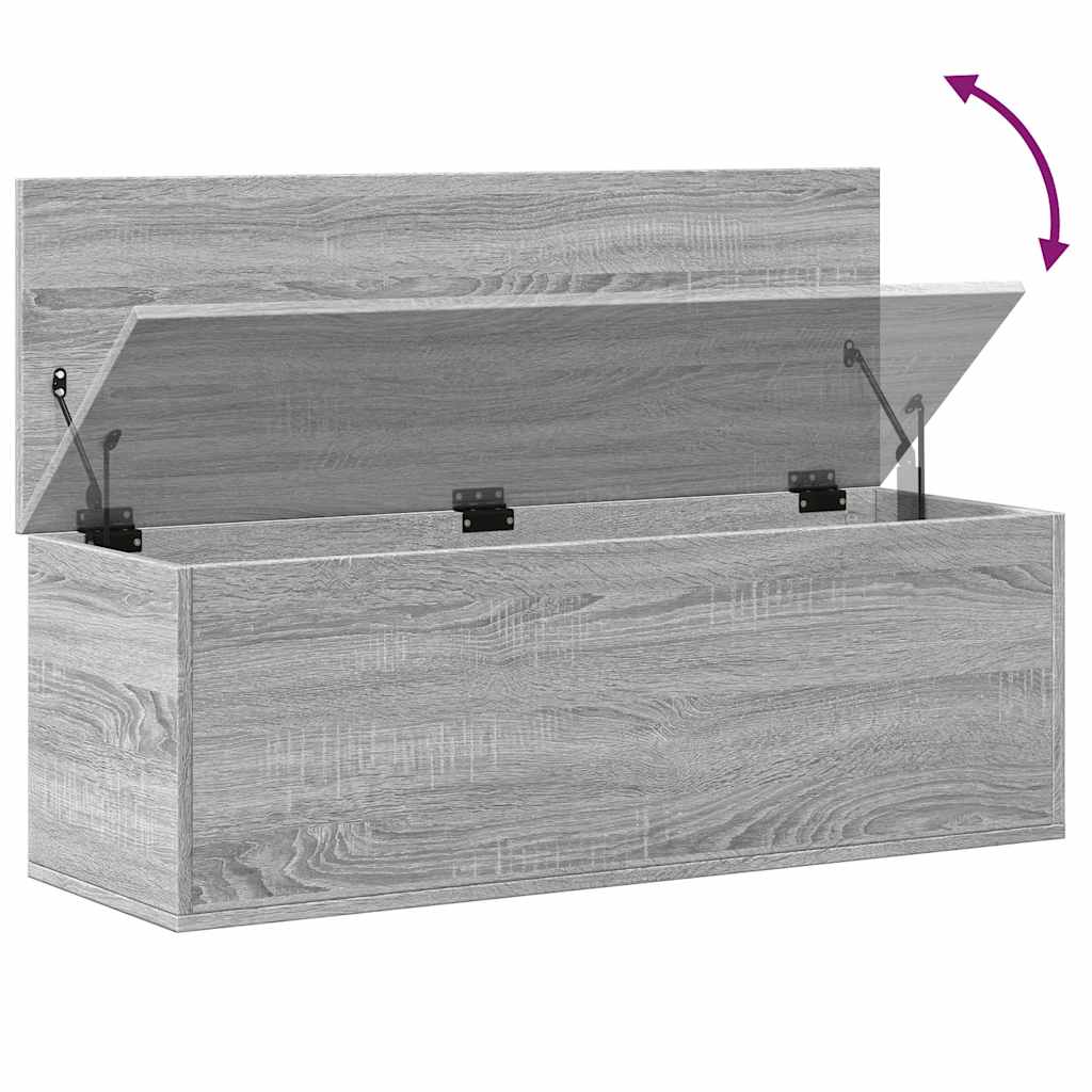 vidaXL Skrzynia, szary dąb sonoma, 102x35x35, materiał drewnopochodny