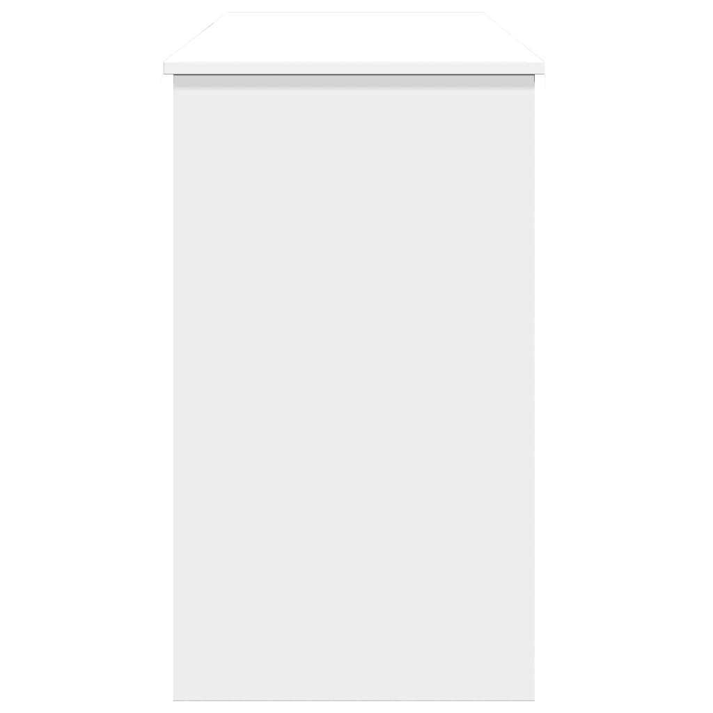 vidaXL Toaletka z lustrem, biała, 100x45x76 cm