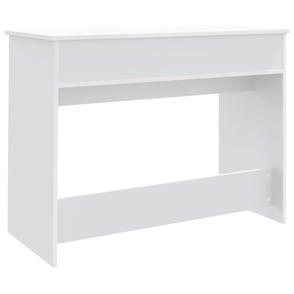 vidaXL Toaletka z lustrem, biała, 100x45x76 cm