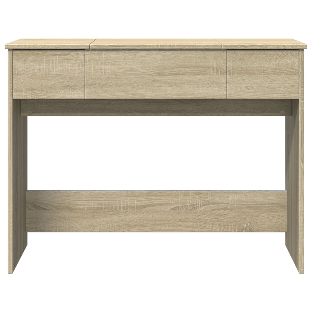 vidaXL Toaletka z lustrem, dąb, sonoma 100x45x76 cm
