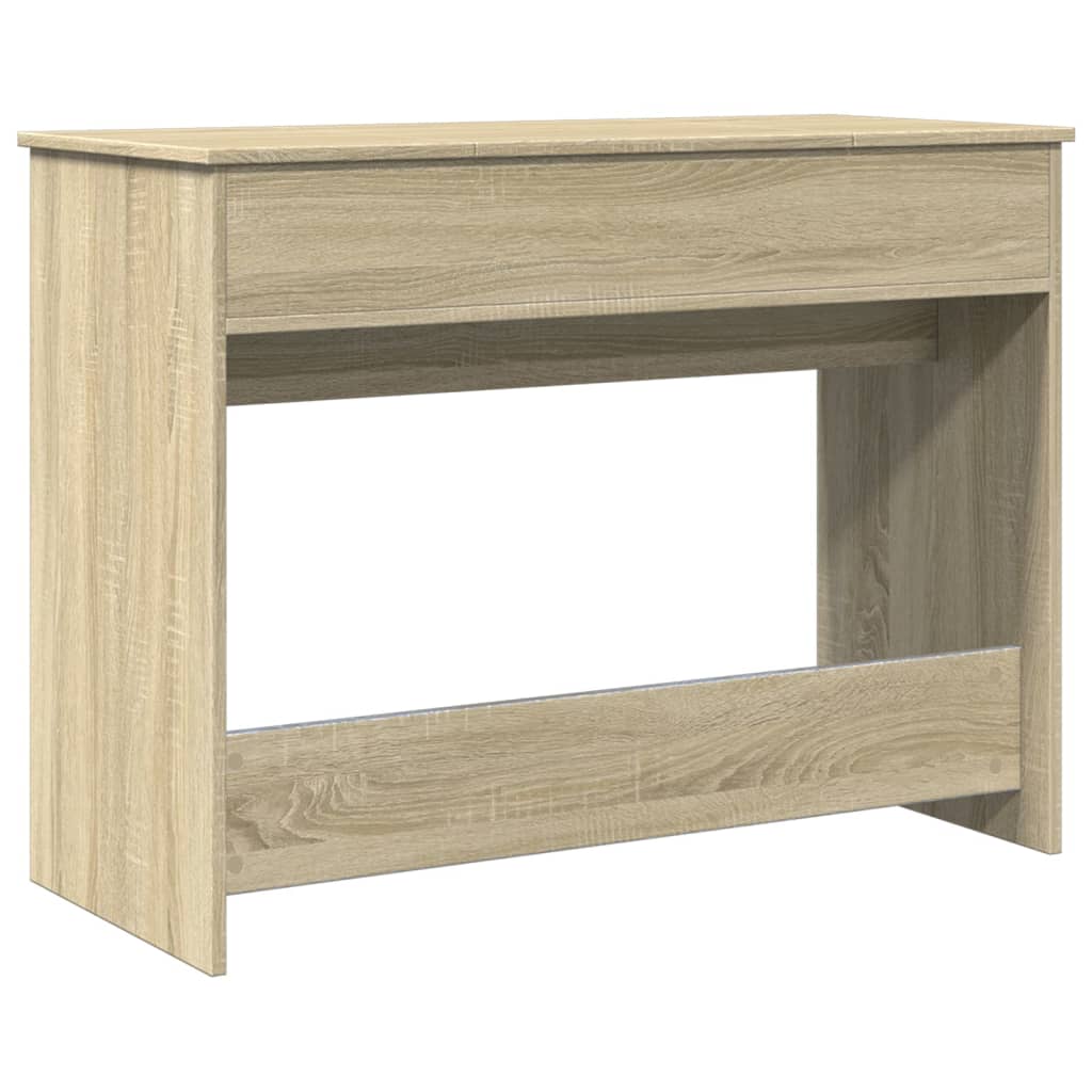 vidaXL Toaletka z lustrem, dąb, sonoma 100x45x76 cm