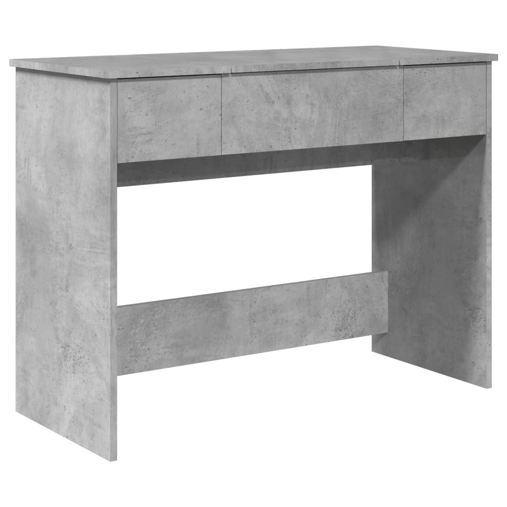 vidaXL Toaletka z lustrem, szarość betonu, 100x45x76 cm