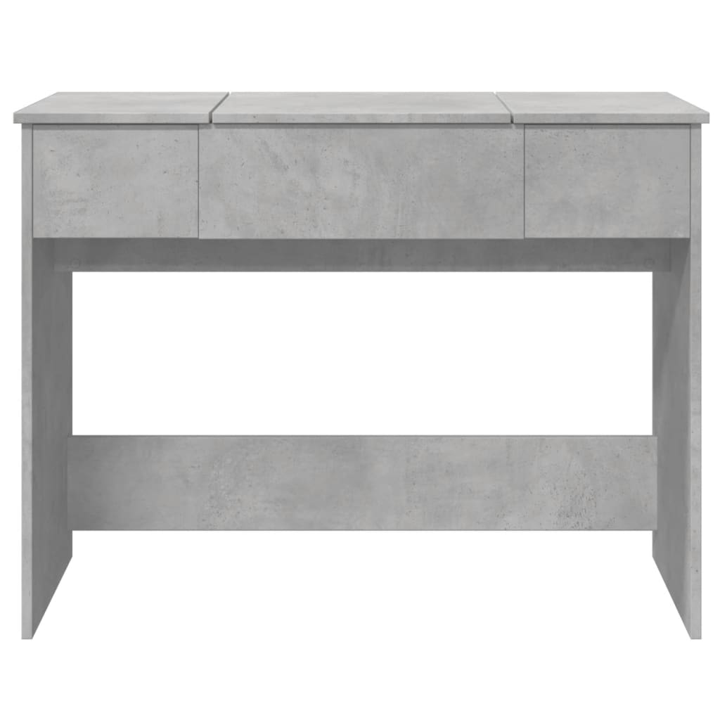 vidaXL Toaletka z lustrem, szarość betonu, 100x45x76 cm
