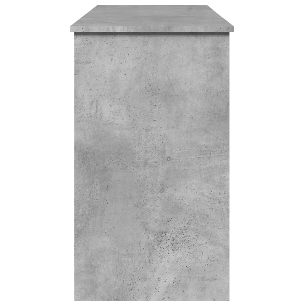vidaXL Toaletka z lustrem, szarość betonu, 100x45x76 cm