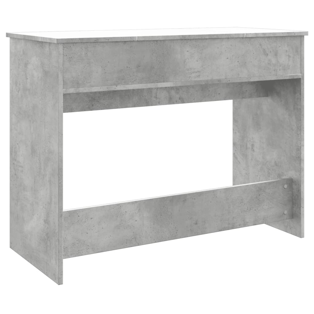 vidaXL Toaletka z lustrem, szarość betonu, 100x45x76 cm