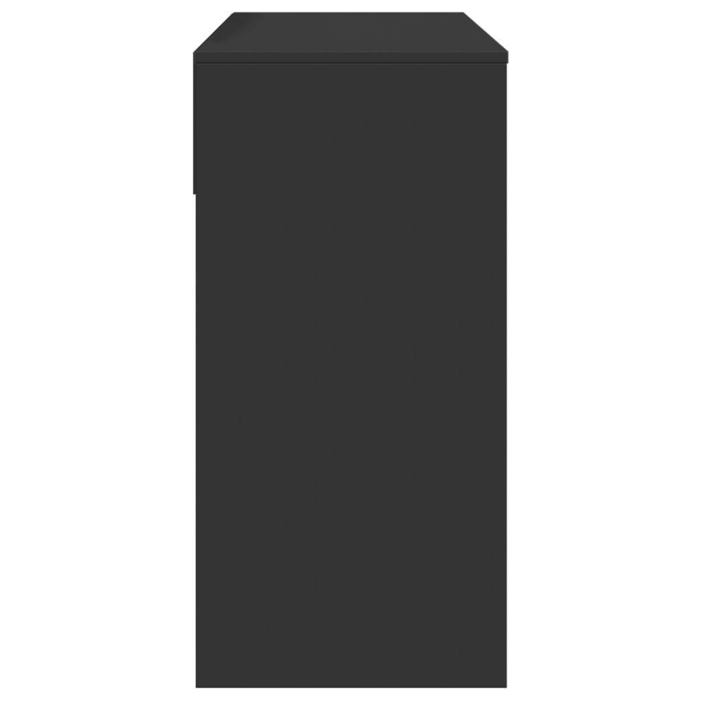 vidaXL Toaletka z lustrem, czarna, 80x39x80 cm