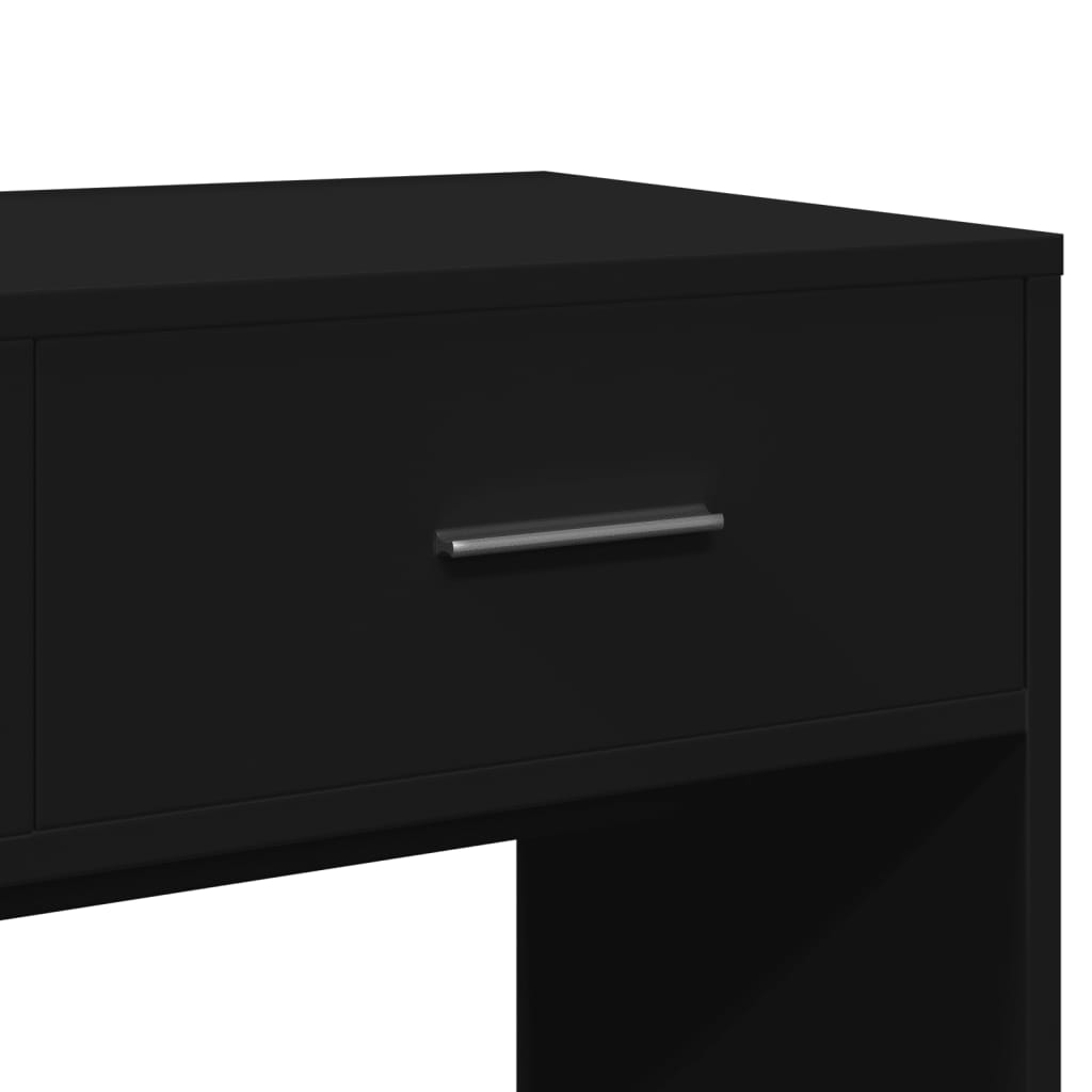 vidaXL Toaletka z lustrem, czarna, 80x39x80 cm