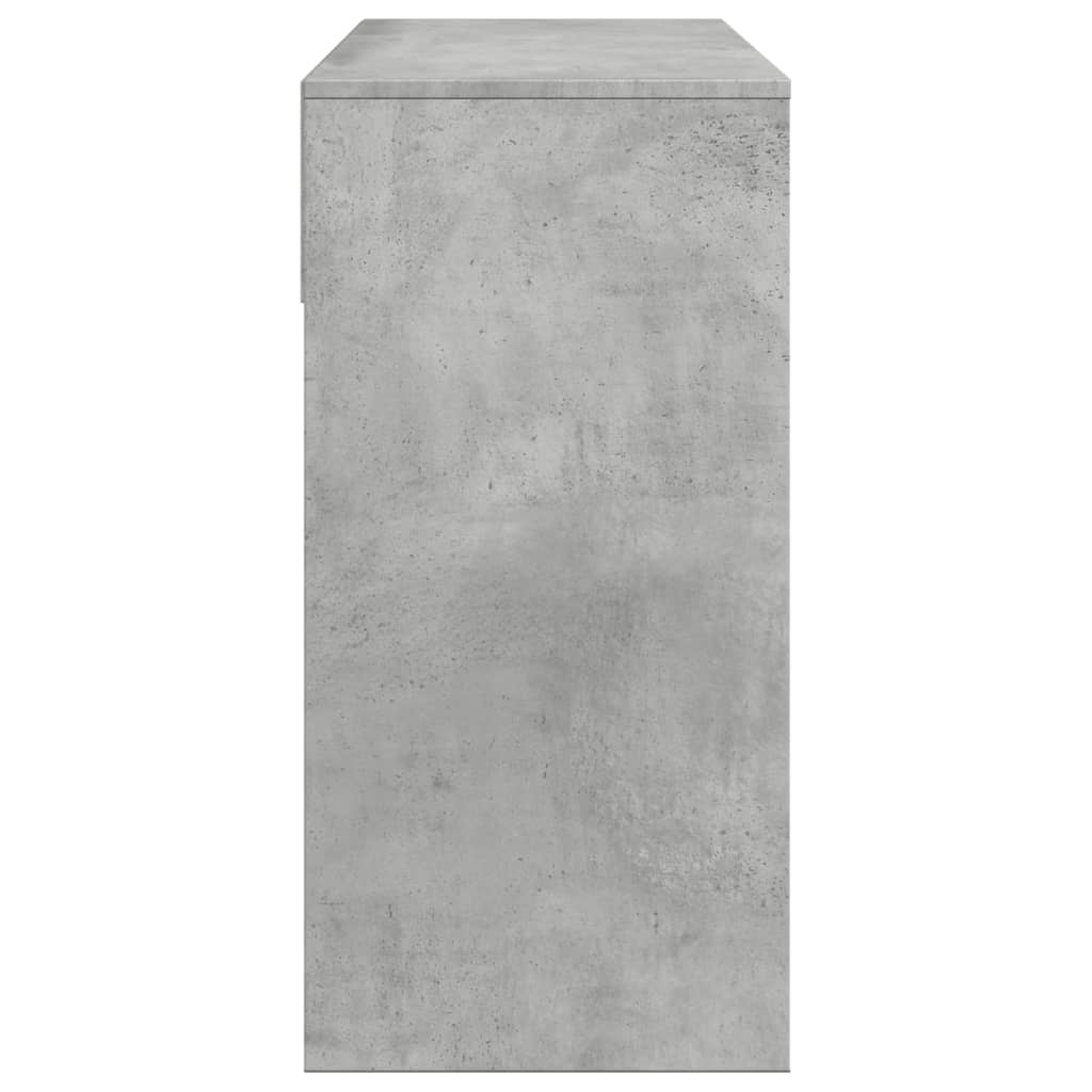 vidaXL Toaletka z lustrem, szarość betonu, 80x39x80 cm