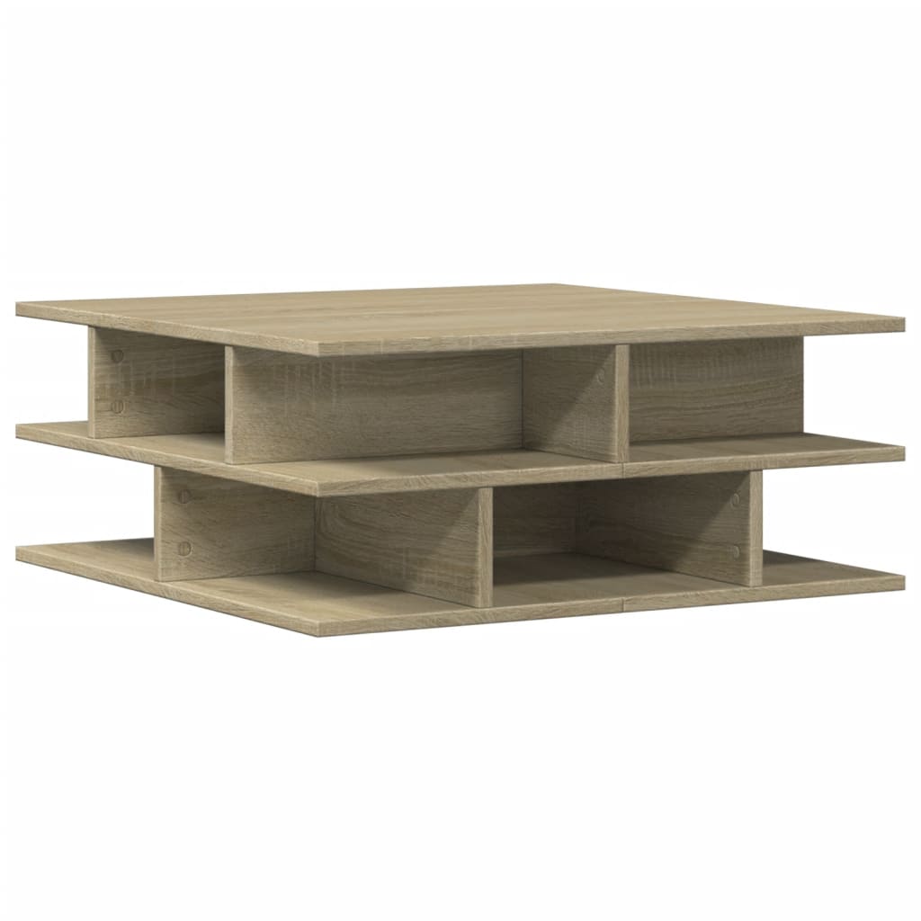 vidaXL Stolik kawowy, dąb sonoma, 70x70x29 cm, materiał drewnopochodny