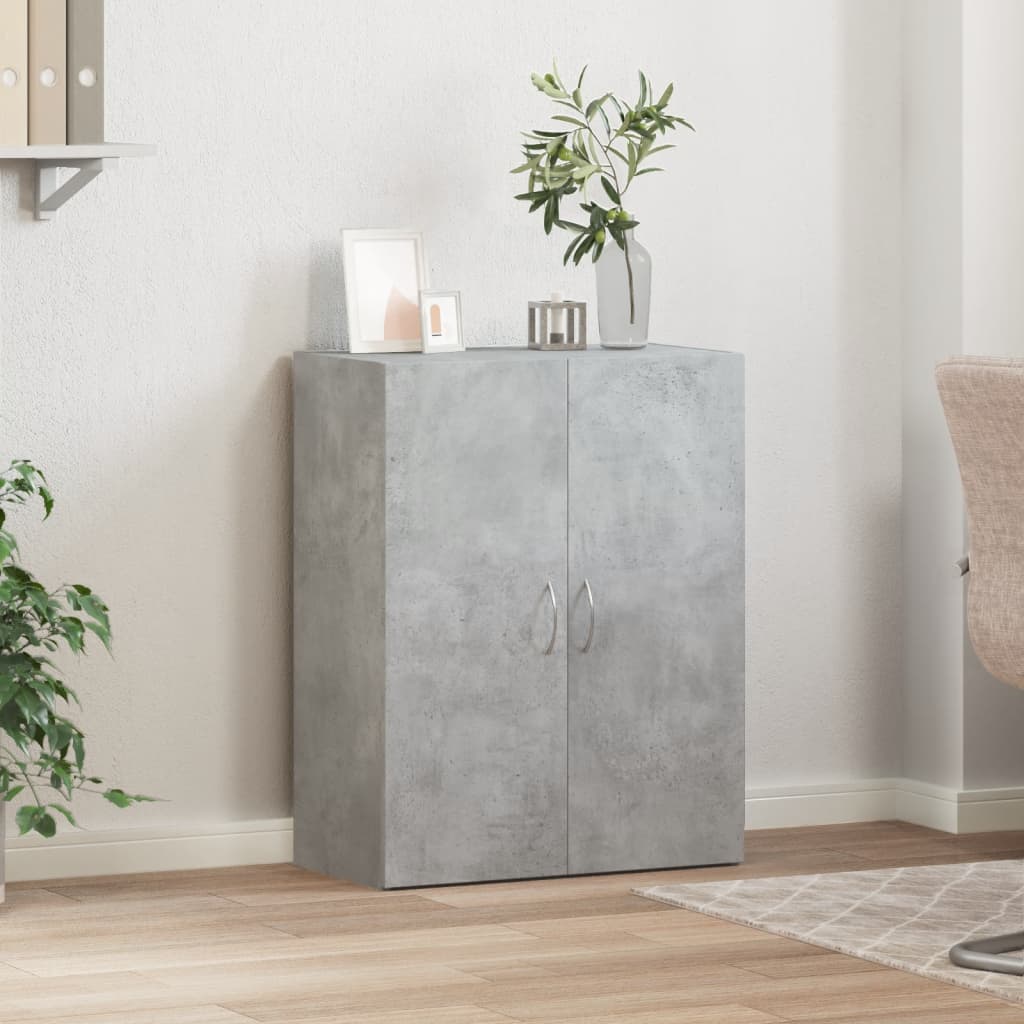 vidaXL Szafka na dokumenty, szarość betonu, 60x32x77,5 cm