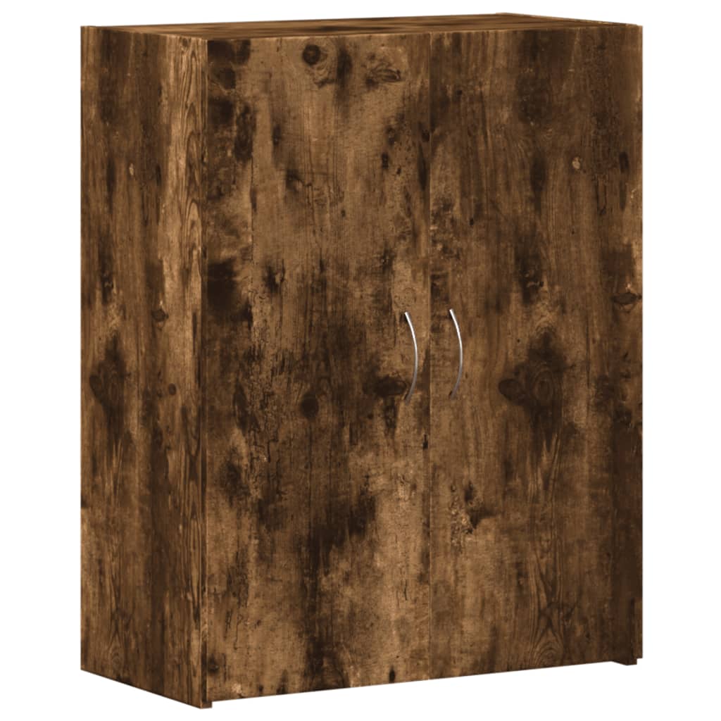 vidaXL Szafka na dokumenty, przydymiony dąb, 60x32x77,5 cm