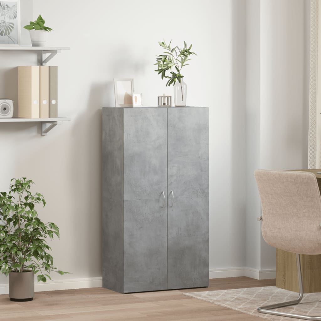 vidaXL Szafka na dokumenty, szarość betonu, 60x32x115 cm
