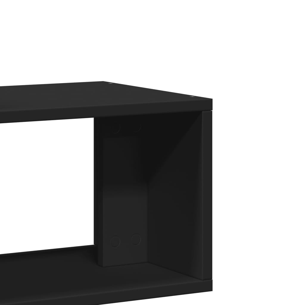 vidaXL Szafki pod telewizor, 2 szt., czarne, 75x30x50 cm