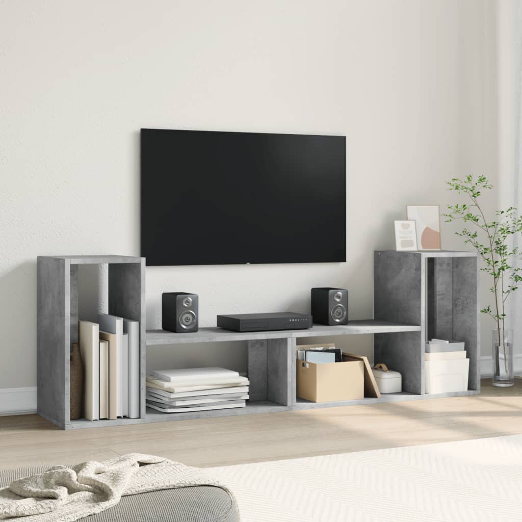 vidaXL Szafki pod telewizor, 2 szt., szarość betonu, 75x30x50 cm
