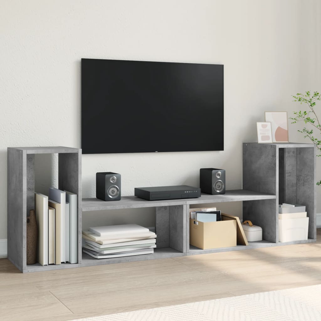 vidaXL Szafki pod telewizor, 2 szt., szarość betonu, 75x30x50 cm