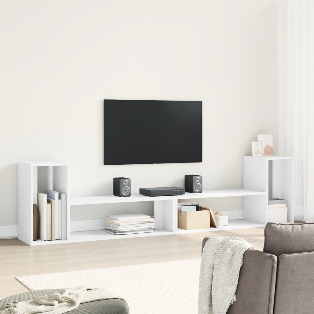vidaXL Szafki pod telewizor, 2 szt., białe, 100x30x50 cm