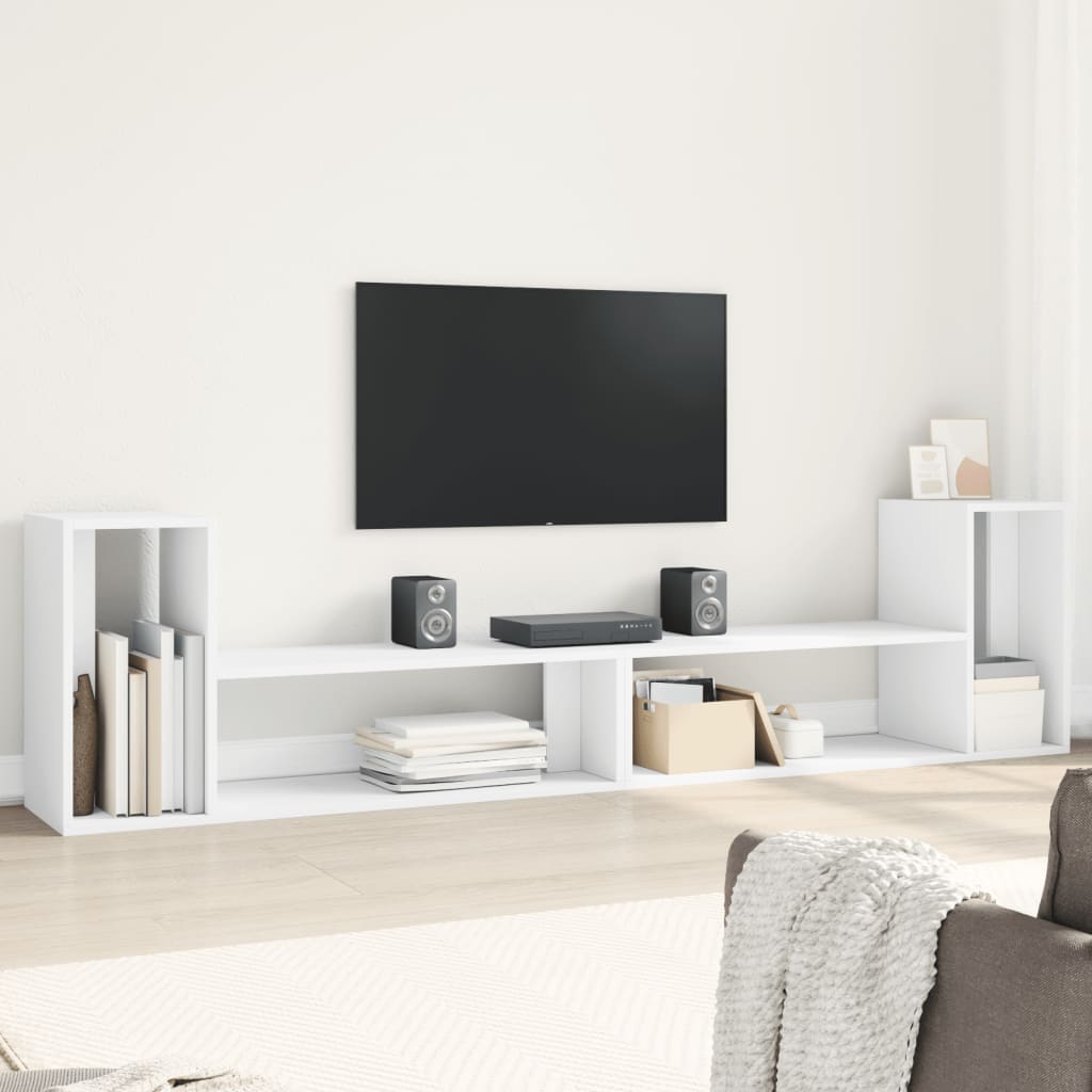 vidaXL Szafki pod telewizor, 2 szt., białe, 100x30x50 cm