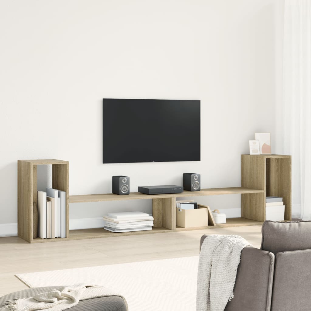 vidaXL Szafki pod telewizor, 2 szt., dąb sonoma, 100x30x50 cm