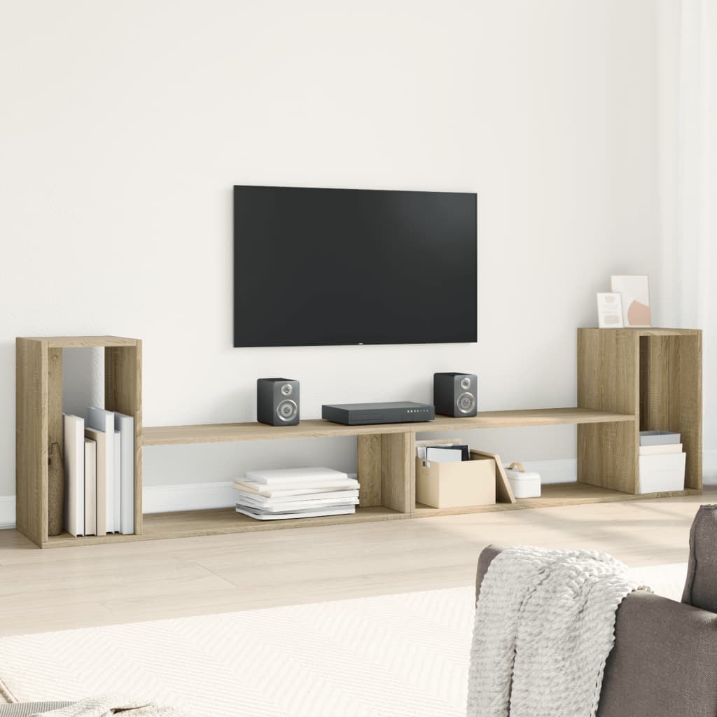 vidaXL Szafki pod telewizor, 2 szt., dąb sonoma, 100x30x50 cm