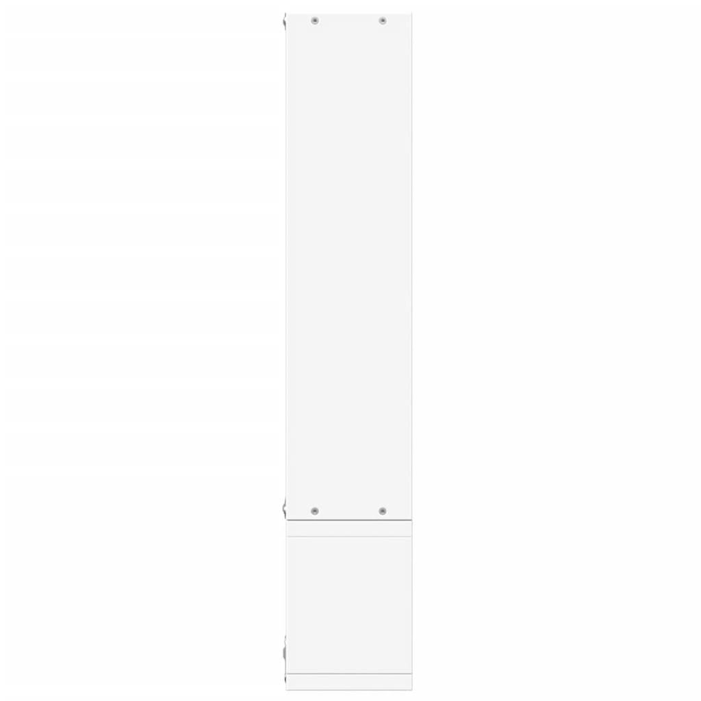 vidaXL Półka ścienna, biała, 96x12x64 cm, materiał drewnopochodny
