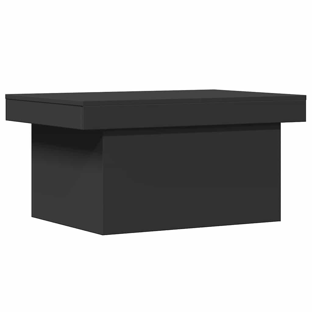 vidaXL Stolik kawowy, czarny, 80x55x40 cm, materiał drewnopochodny