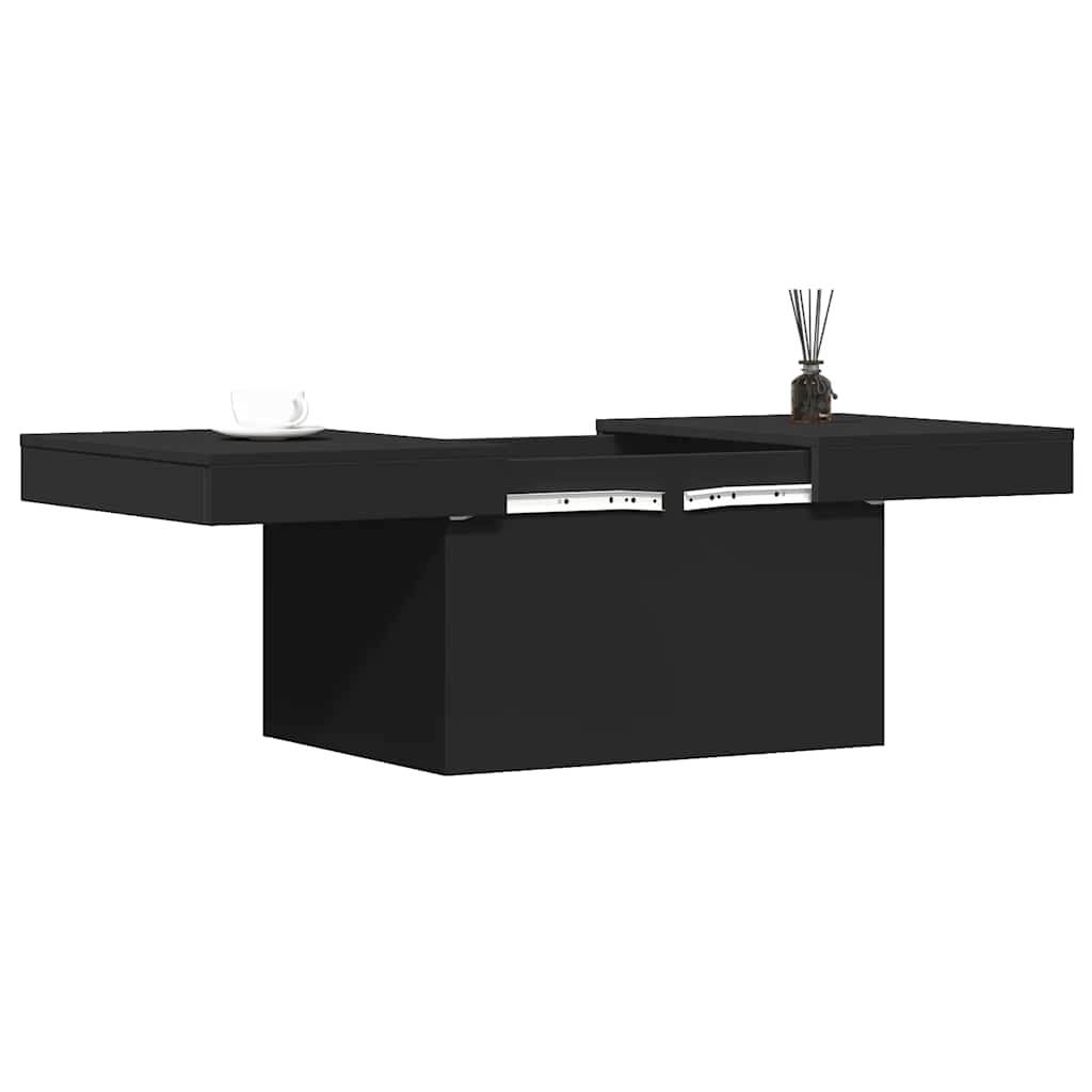 vidaXL Stolik kawowy, czarny, 80x55x40 cm, materiał drewnopochodny