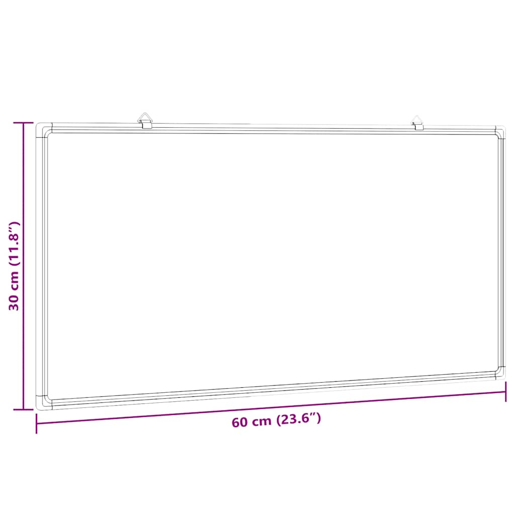 vidaXL Tablica magnetyczna, 60x30x1,7 cm, aluminiowa