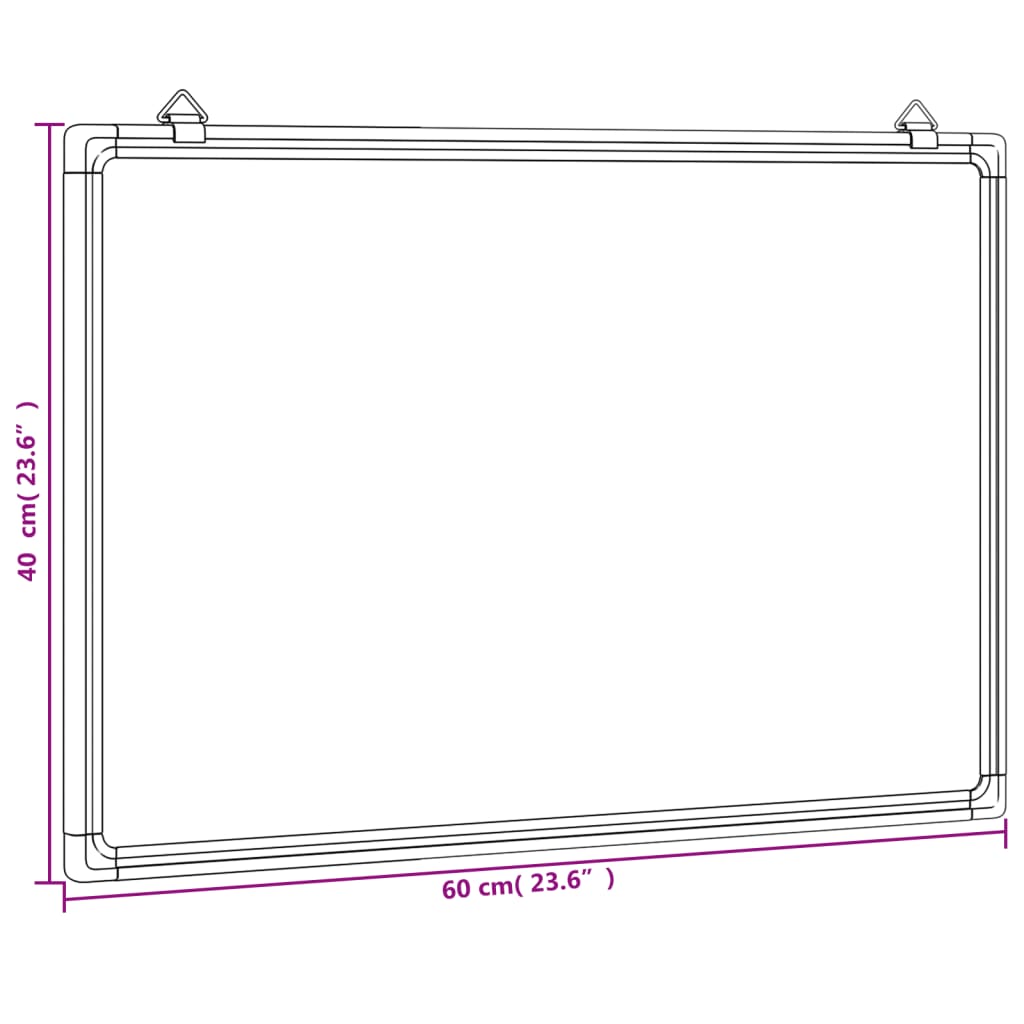 vidaXL Tablica magnetyczna, 60x40x1,7 cm, aluminiowa