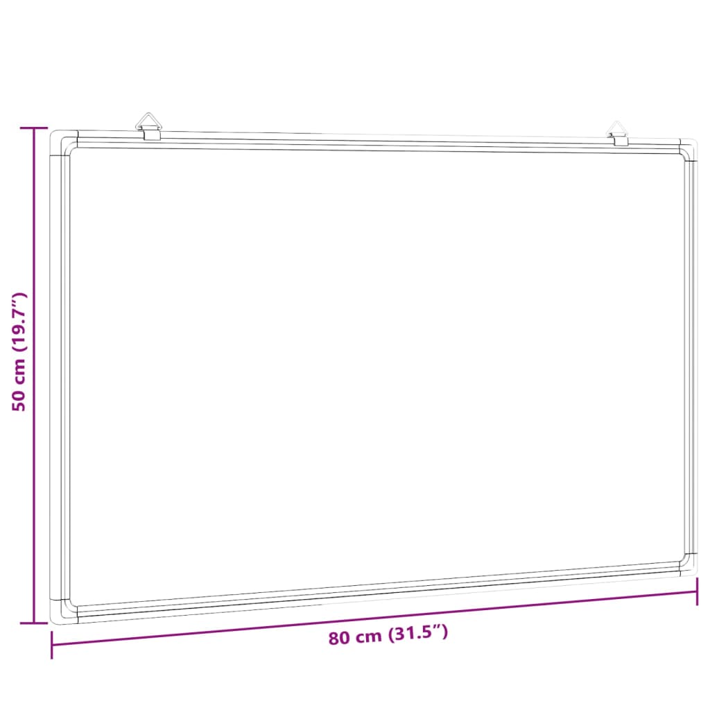 vidaXL Tablica magnetyczna, 80x50x1,7 cm, aluminiowa