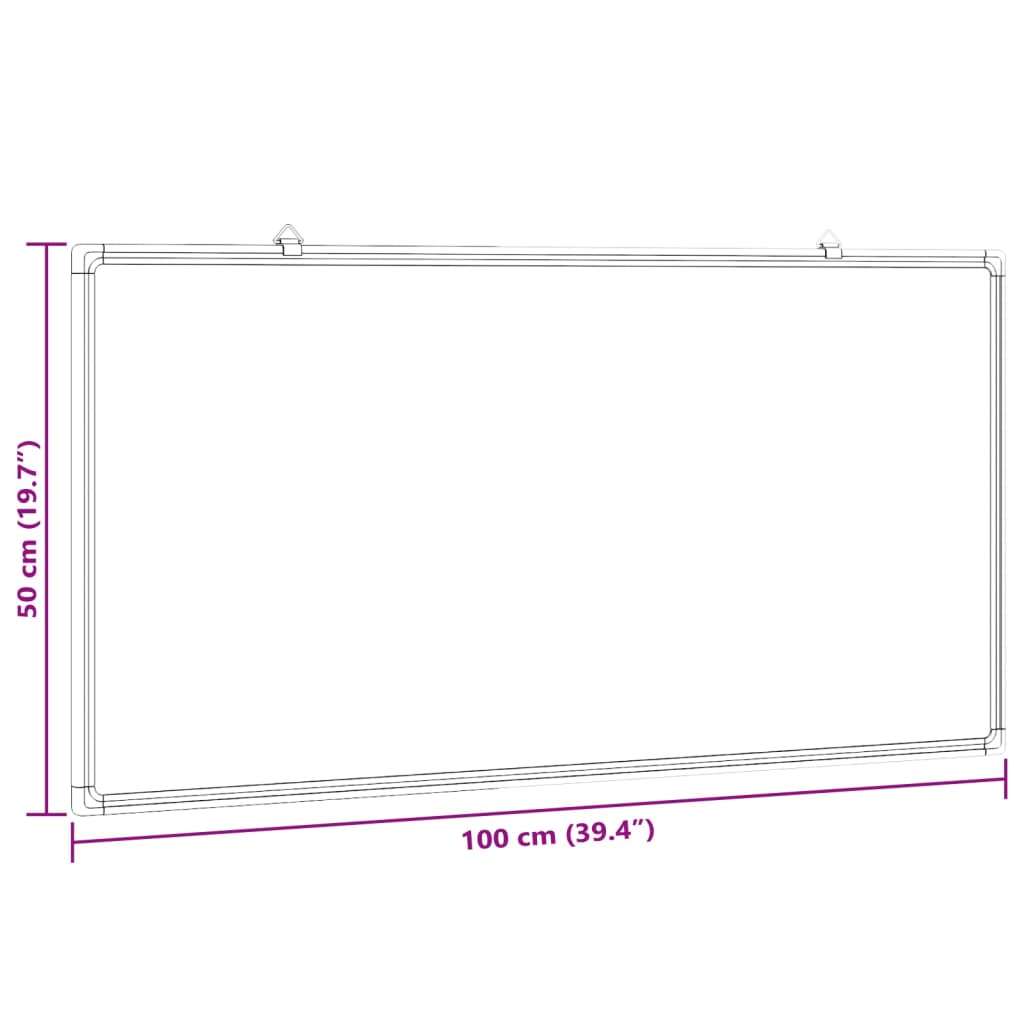 vidaXL Tablica magnetyczna, 100x50x1,7 cm, aluminiowa