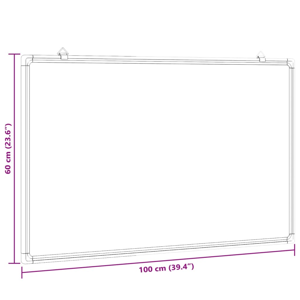 vidaXL Tablica magnetyczna, 100x60x1,7 cm, aluminiowa