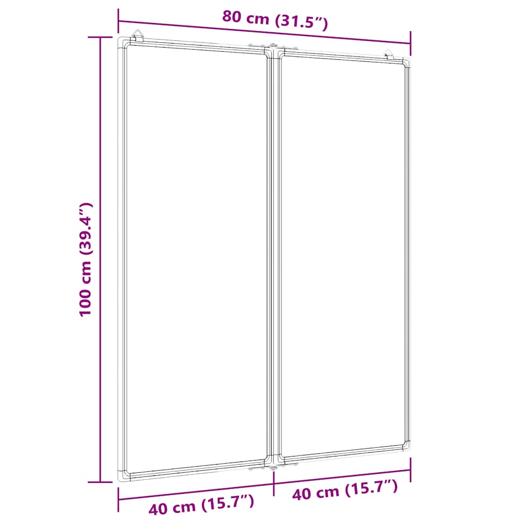 vidaXL Tablica magnetyczna, 80x100x1,7 cm, aluminiowa