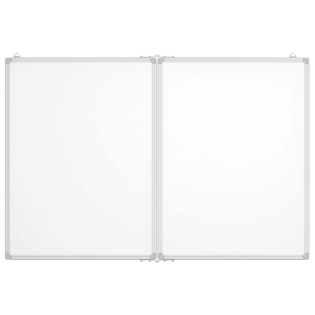 vidaXL Tablica magnetyczna, składana, 100x80x1,7 cm, aluminiowa
