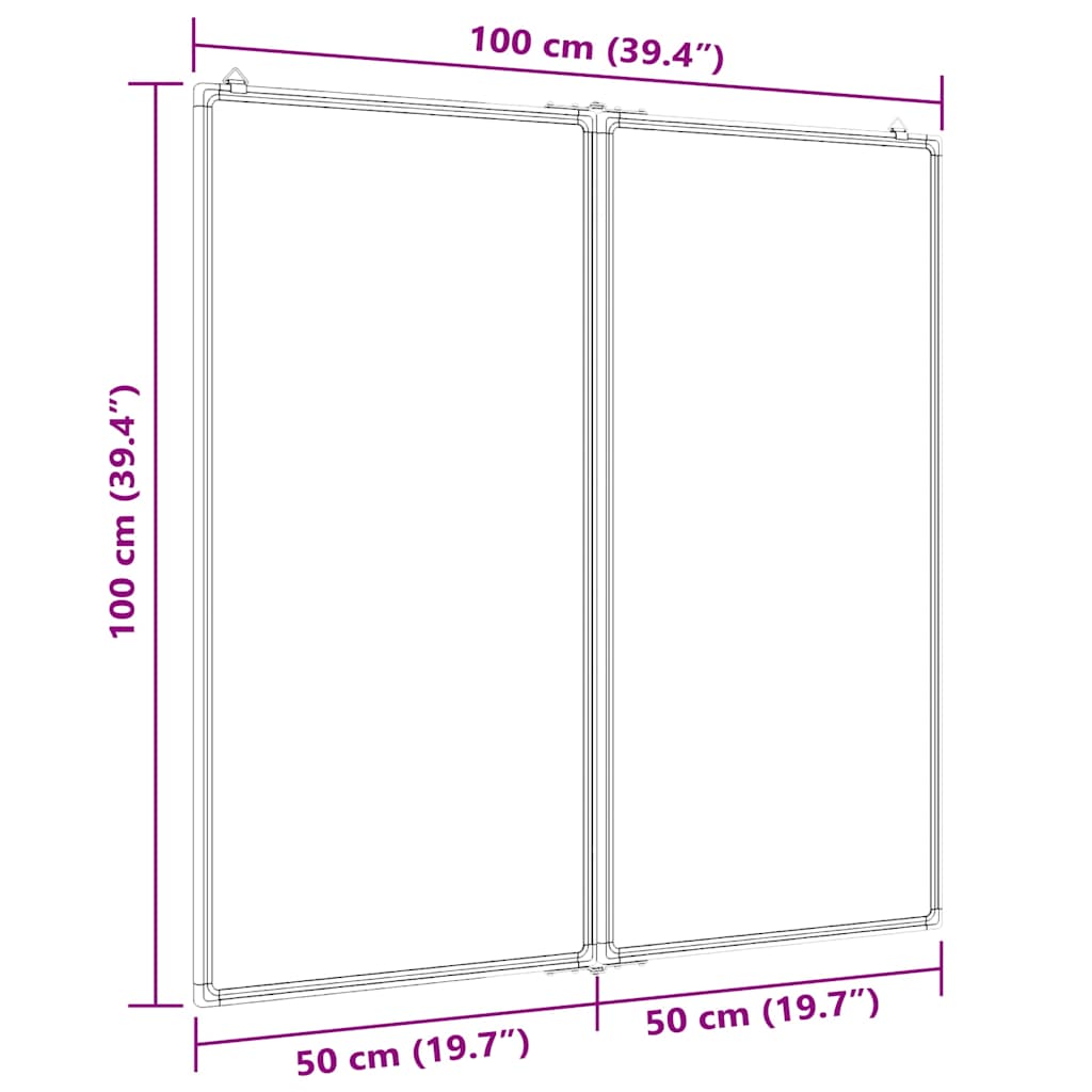 vidaXL Tablica magnetyczna, 100x100x1,7 cm, aluminiowa