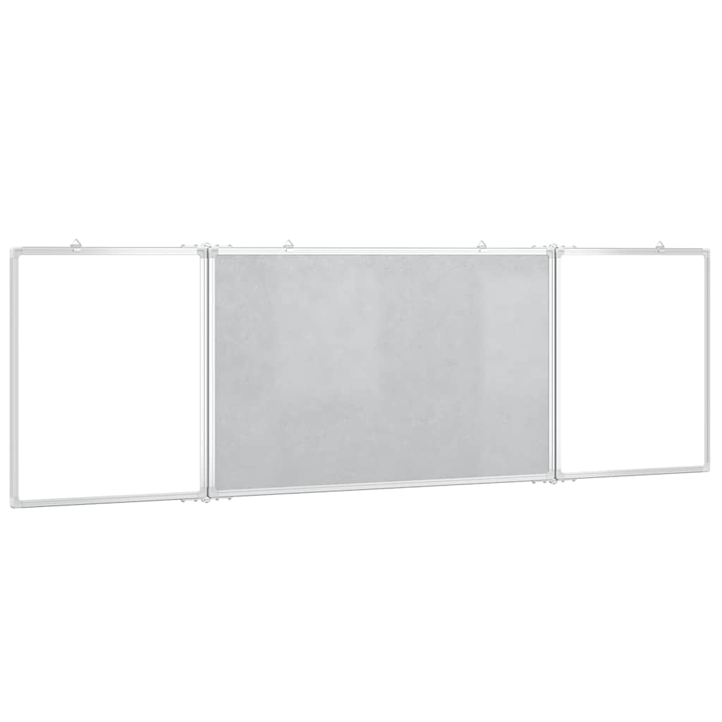 vidaXL Tablica magnetyczna, składana, 160x50x1,7 cm, aluminiowa