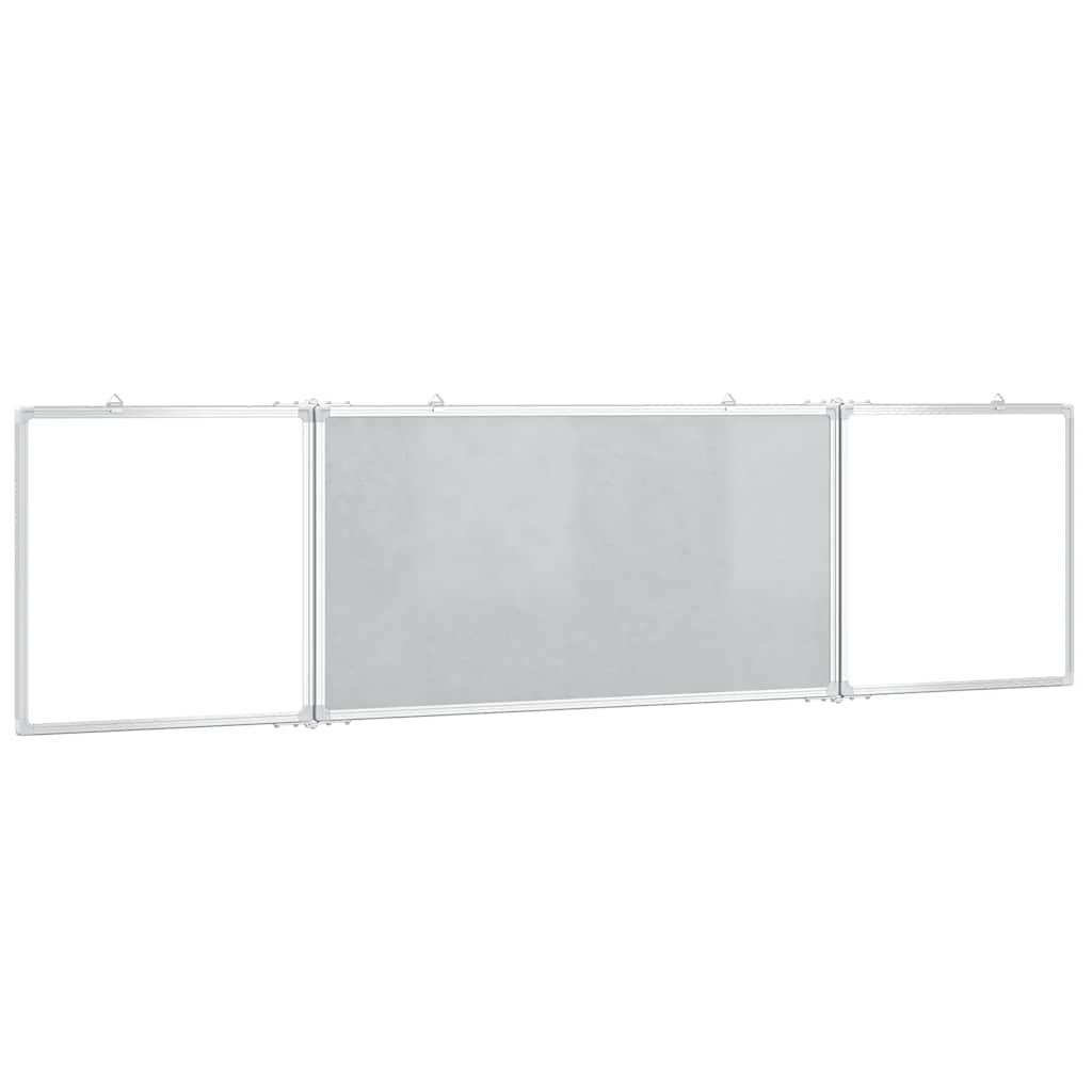 vidaXL Tablica magnetyczna, składana, 200x50x1,7 cm, aluminiowa