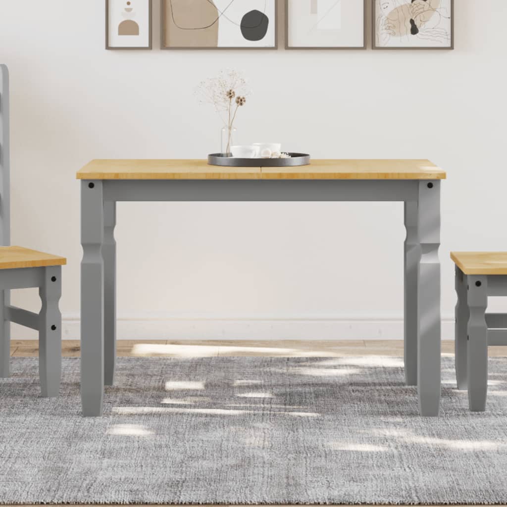 vidaXL Stół jadalniany Corona, szary, 112x60x75 cm, drewno sosnowe