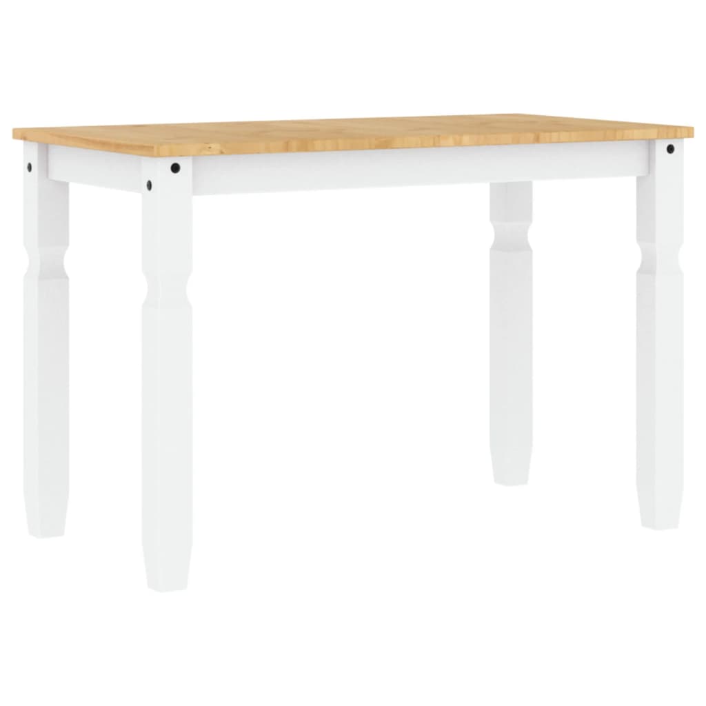 vidaXL Stół jadalniany Corona, biały, 112x60x75 cm, drewno sosnowe