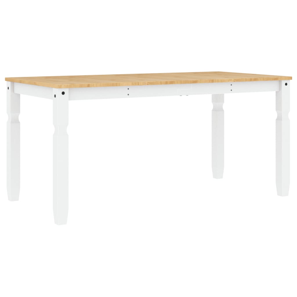 vidaXL Stół jadalniany Corona, biały, 160x80x75 cm, drewno sosnowe