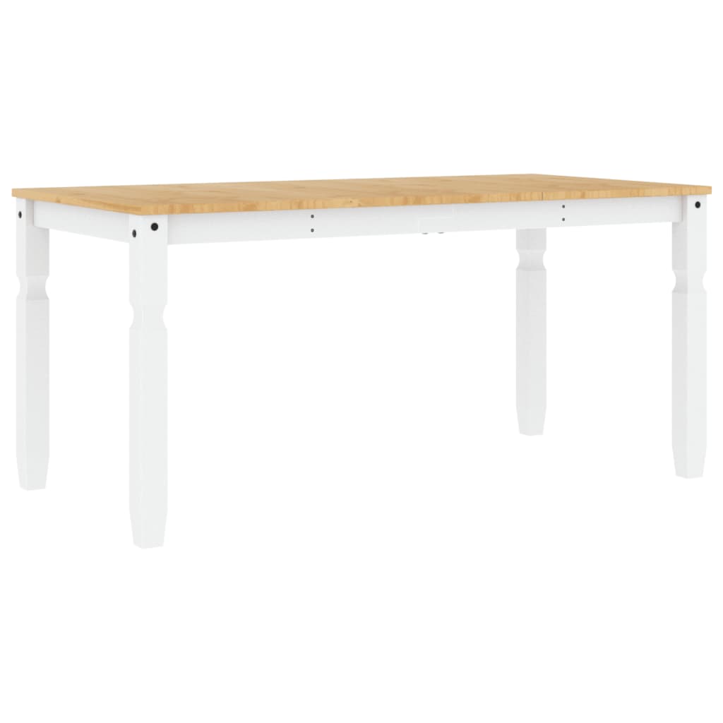 vidaXL Stół jadalniany Corona, biały, 160x80x75 cm, drewno sosnowe
