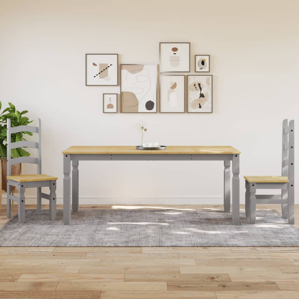 vidaXL Stół jadalniany Corona, szary, 180x90x75 cm, drewno sosnowe