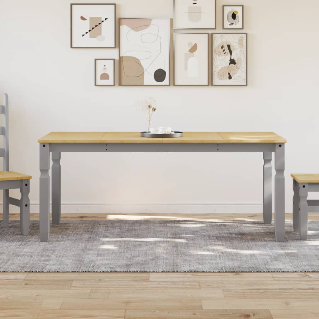 vidaXL Stół jadalniany Corona, szary, 180x90x75 cm, drewno sosnowe