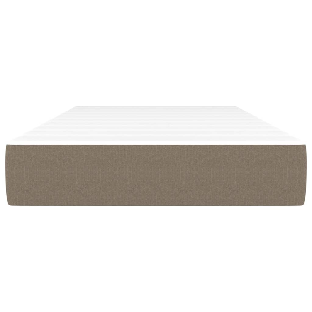 vidaXL Materac kieszeniowy, średnia twardość, taupe, 120x190x20 cm, tkanina