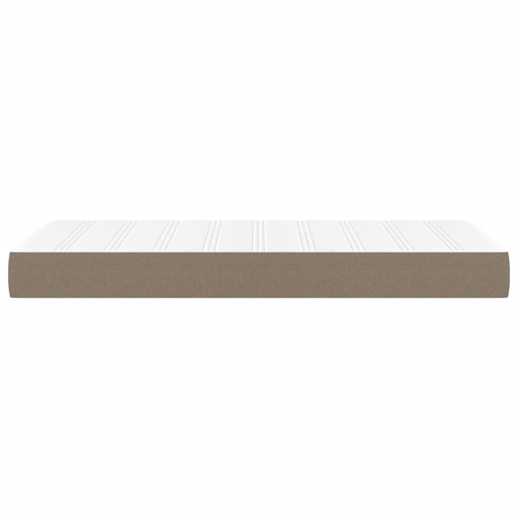 vidaXL Materac kieszeniowy, średnia twardość, taupe, 120x190x20 cm, tkanina