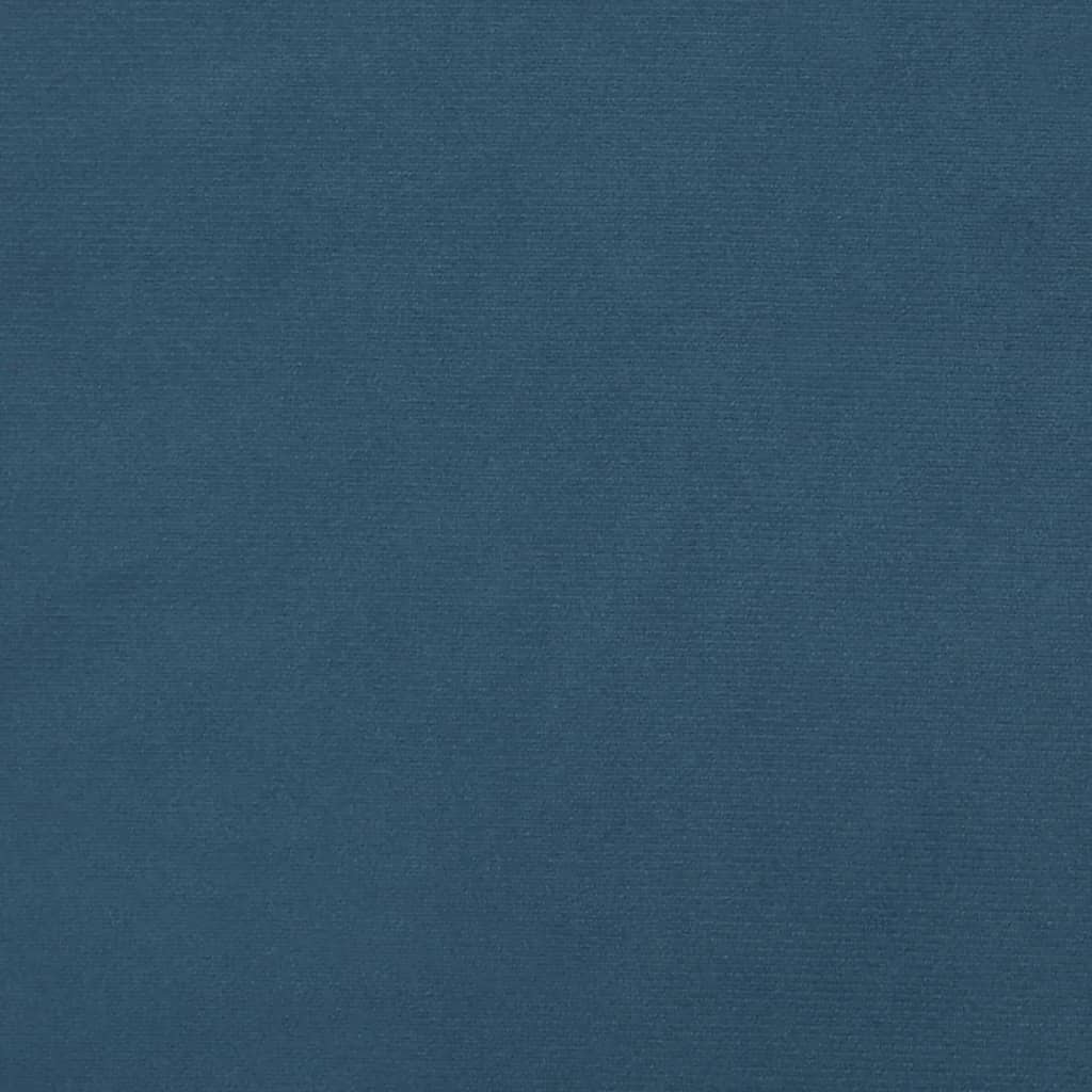 vidaXL Materac kieszeniowy, średnia twardość, ciemnoniebieski, 120x190x20 cm, aksamit
