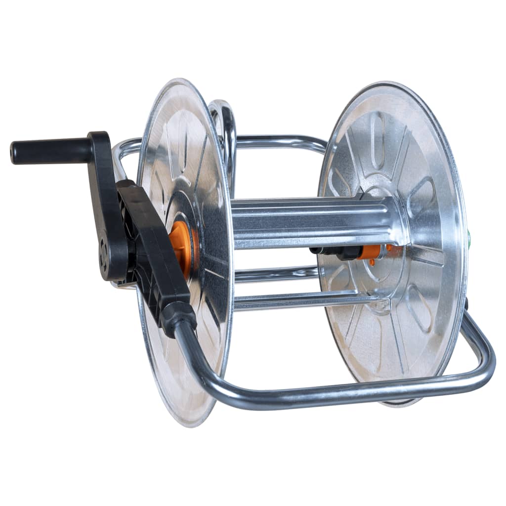vidaXL Bęben ścienny na wąż 50 m 1/2" lub 35 m 3/4", stalowy