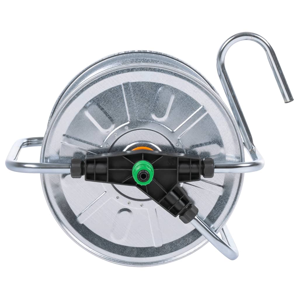 vidaXL Bęben ścienny na wąż 50 m 1/2" lub 35 m 3/4", stalowy
