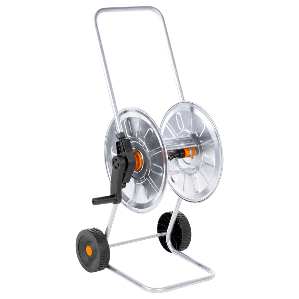vidaXL Wózek z bębnem na wąż 50 m 1/2" lub 35 m 3/4", stalowy