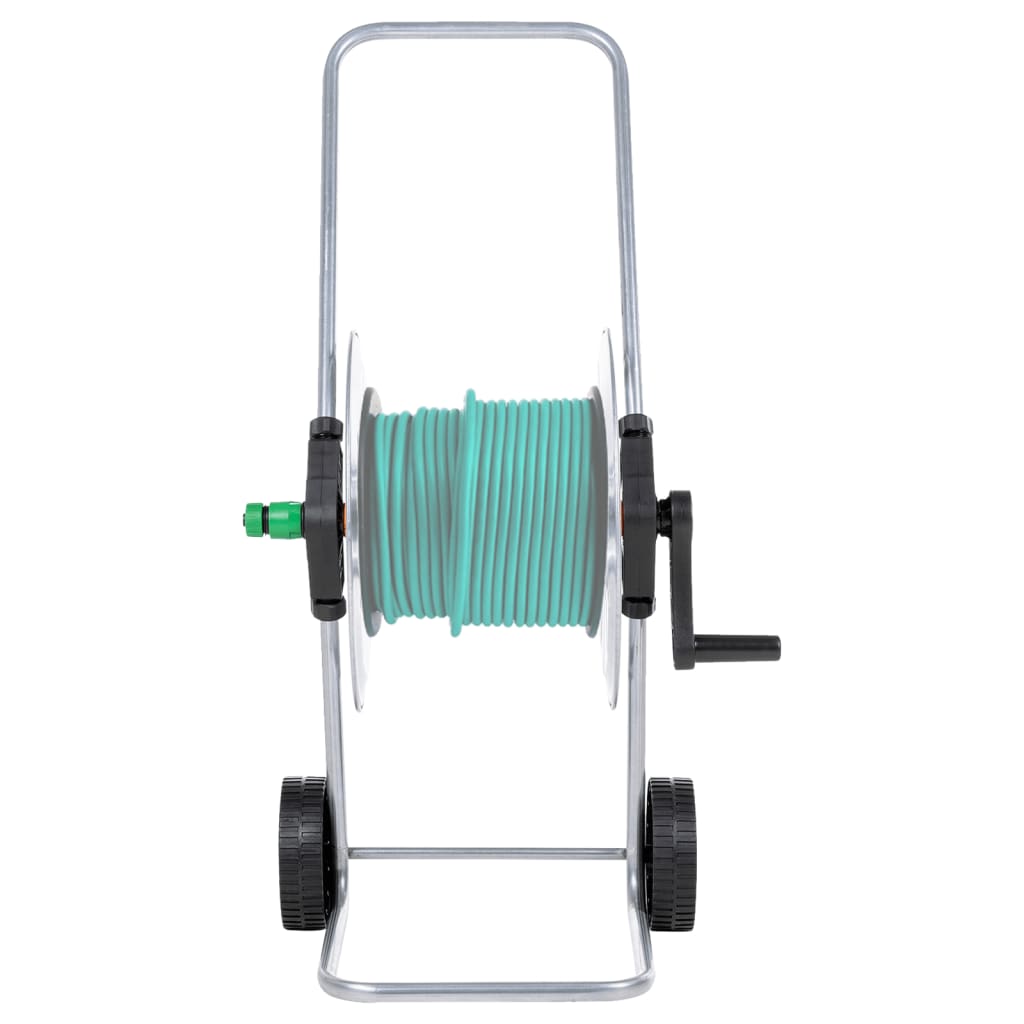 vidaXL Wózek z bębnem na wąż 50 m 1/2" lub 35 m 3/4", stalowy